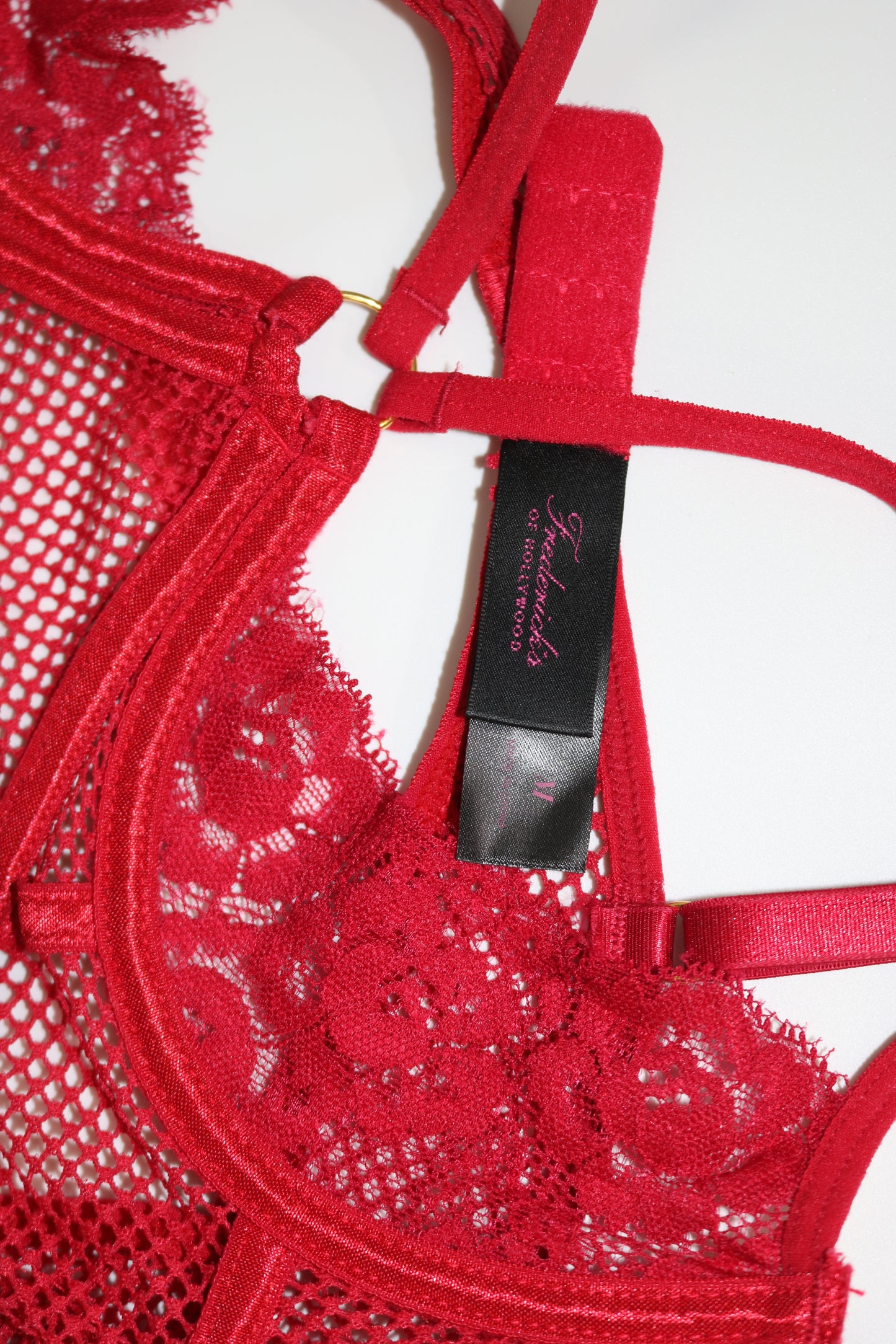 Fredricks Of Hollywood red mesh nighty