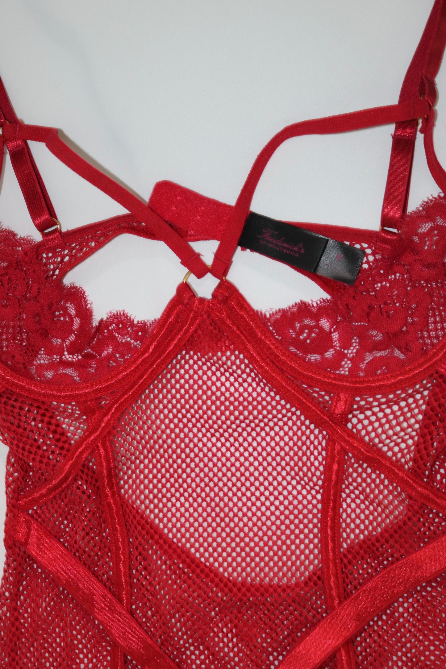 Fredricks Of Hollywood red mesh nighty