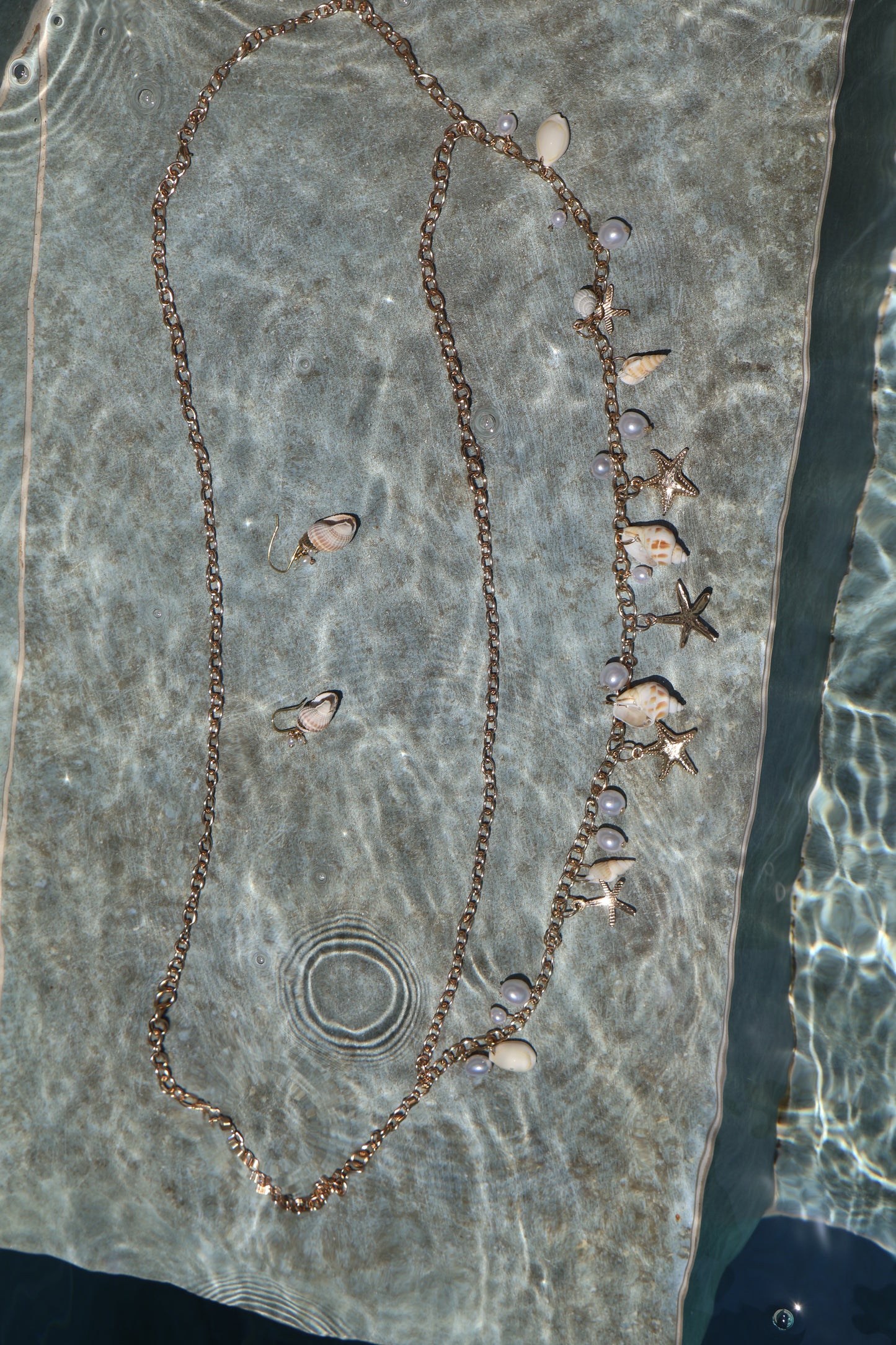 Santorini shell earrings