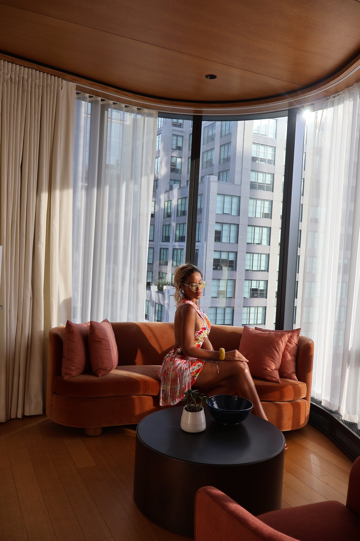 Versace Orange flower Dress