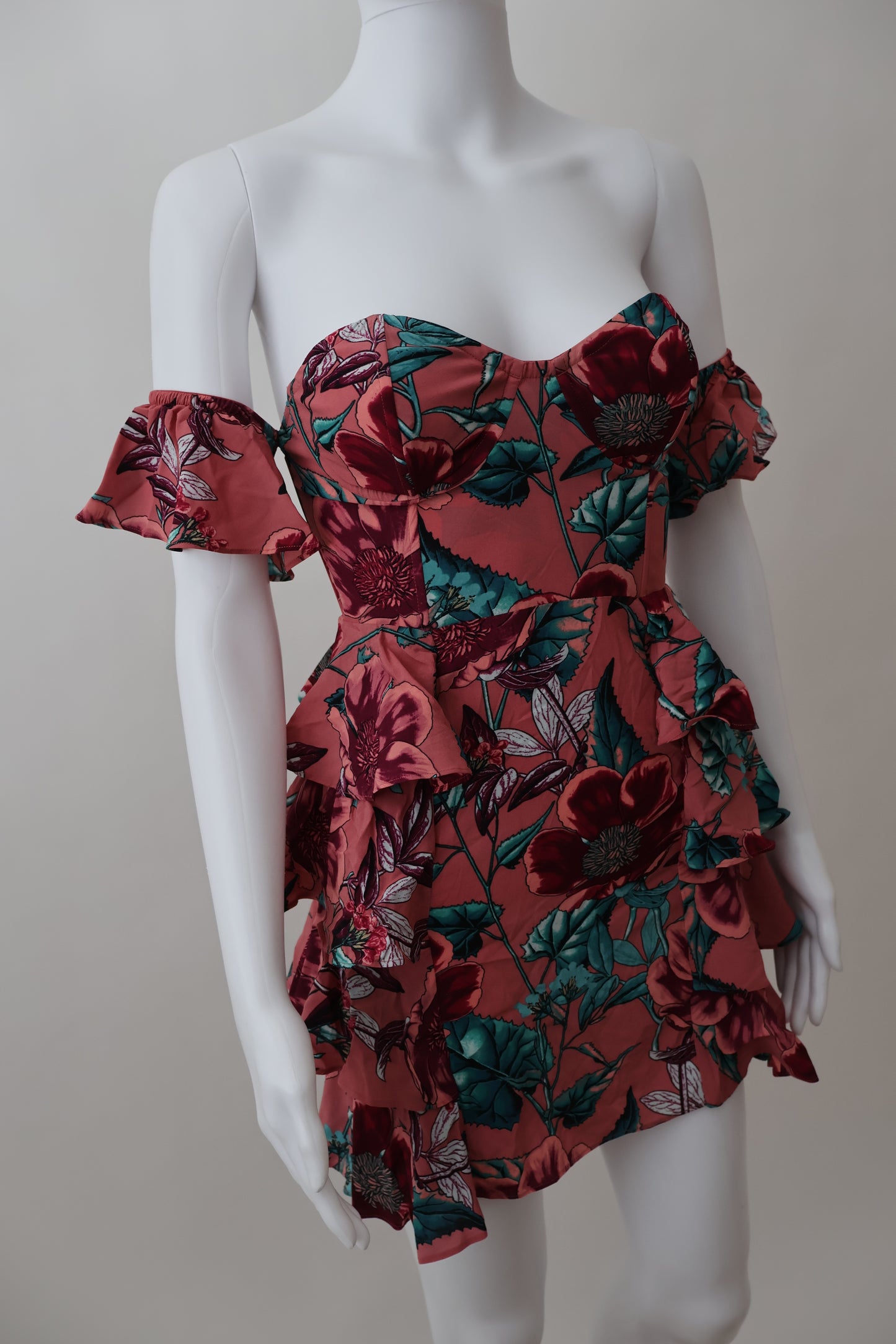 For love and lemons flower off shoulder dress