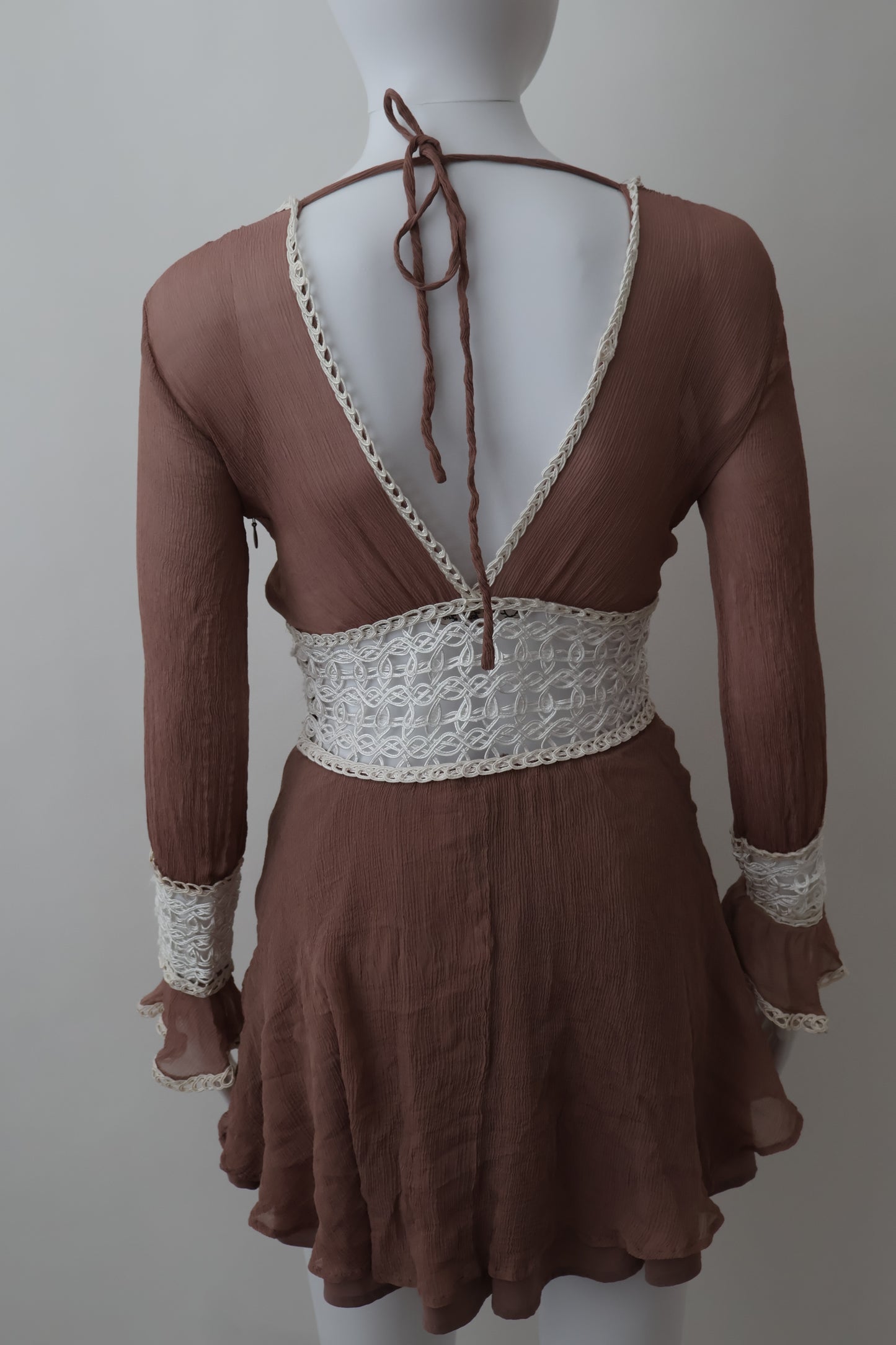 For love and lemon summer white and mauve dress