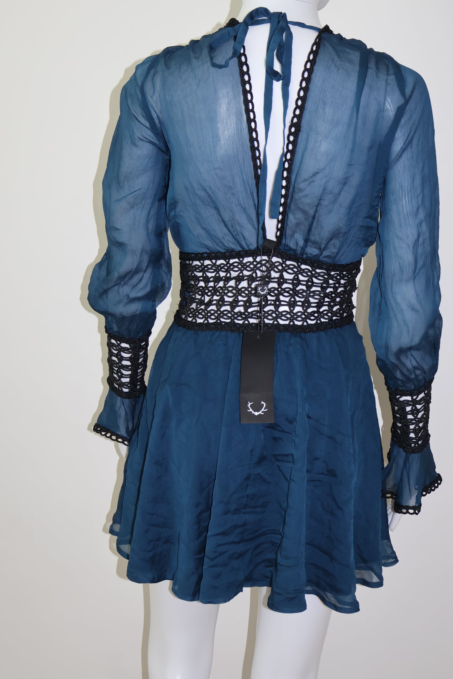 For love and lemon blue & black dress
