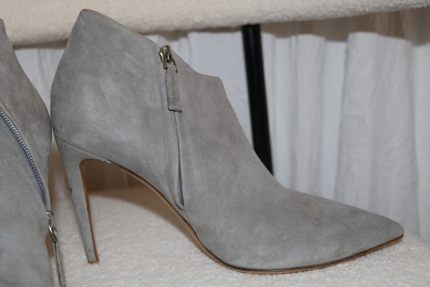 Ralph Lauren grey suede booties