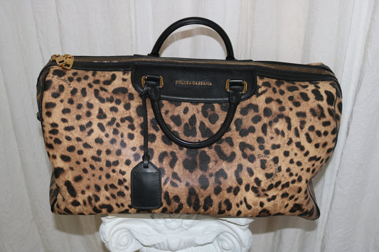 Dolce & Gabbana Leopard travel bag