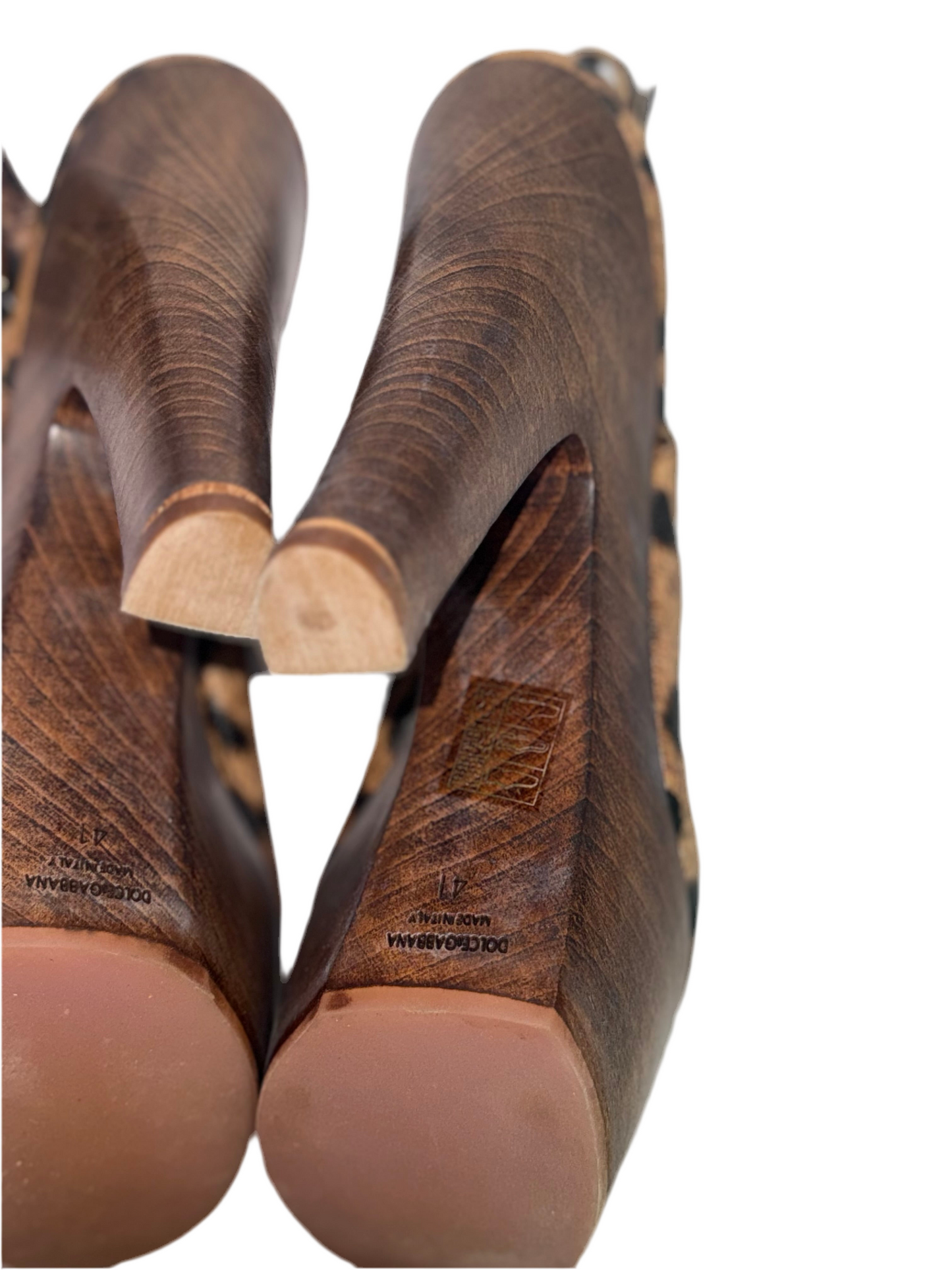 Dolce & Gabbana leopard wedges