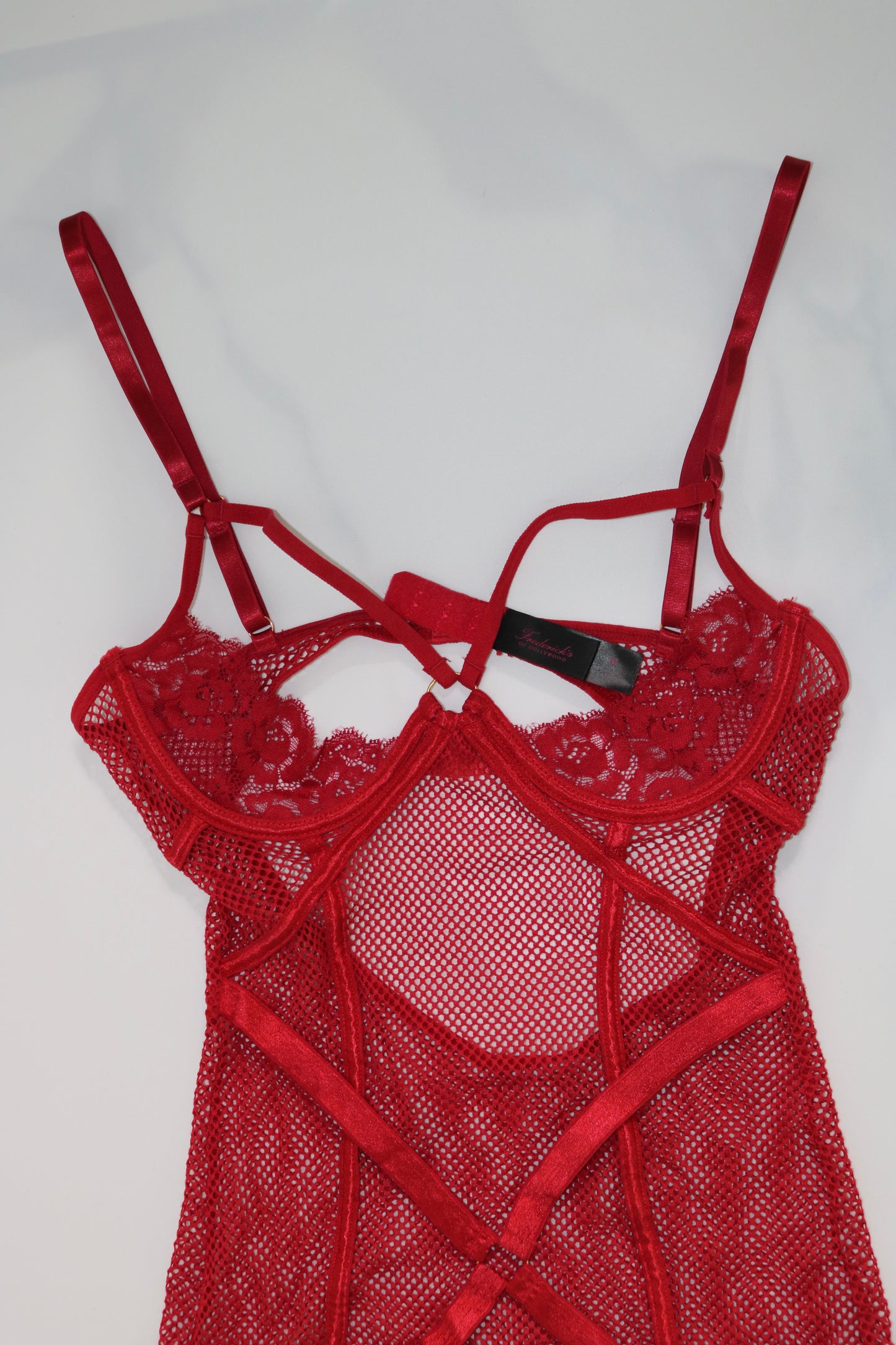 Fredricks Of Hollywood red mesh nighty