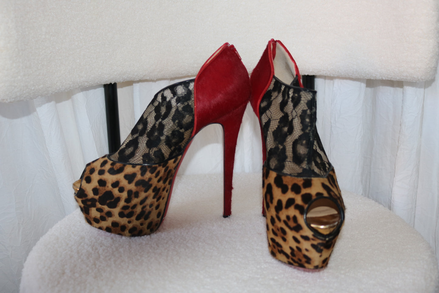 Christian louboutin red & leopard heels