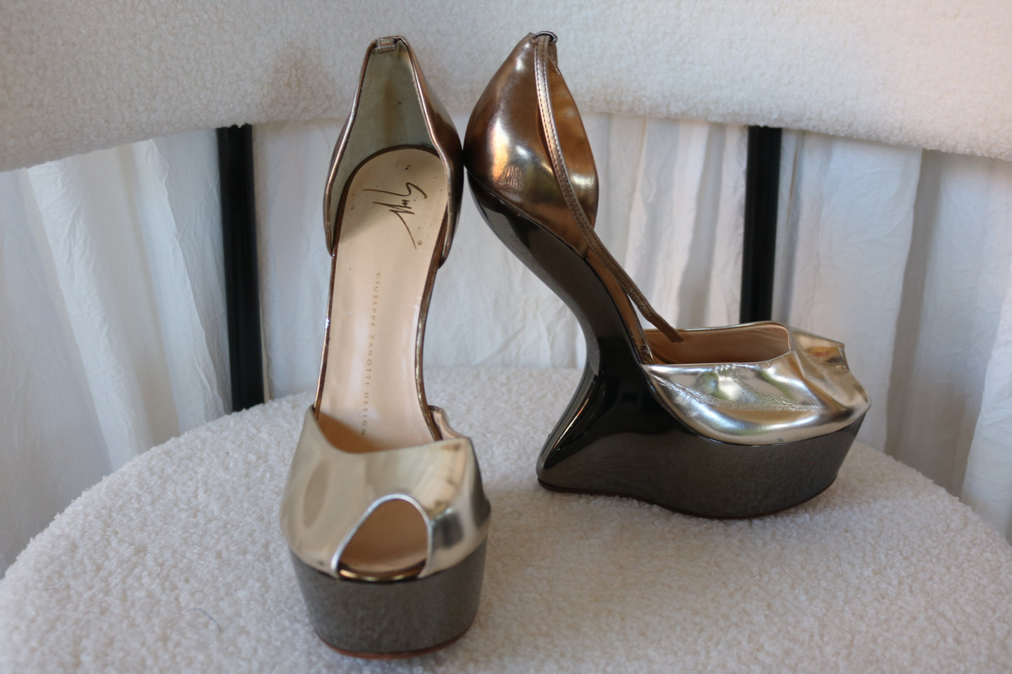 Giuseppi metallic heels