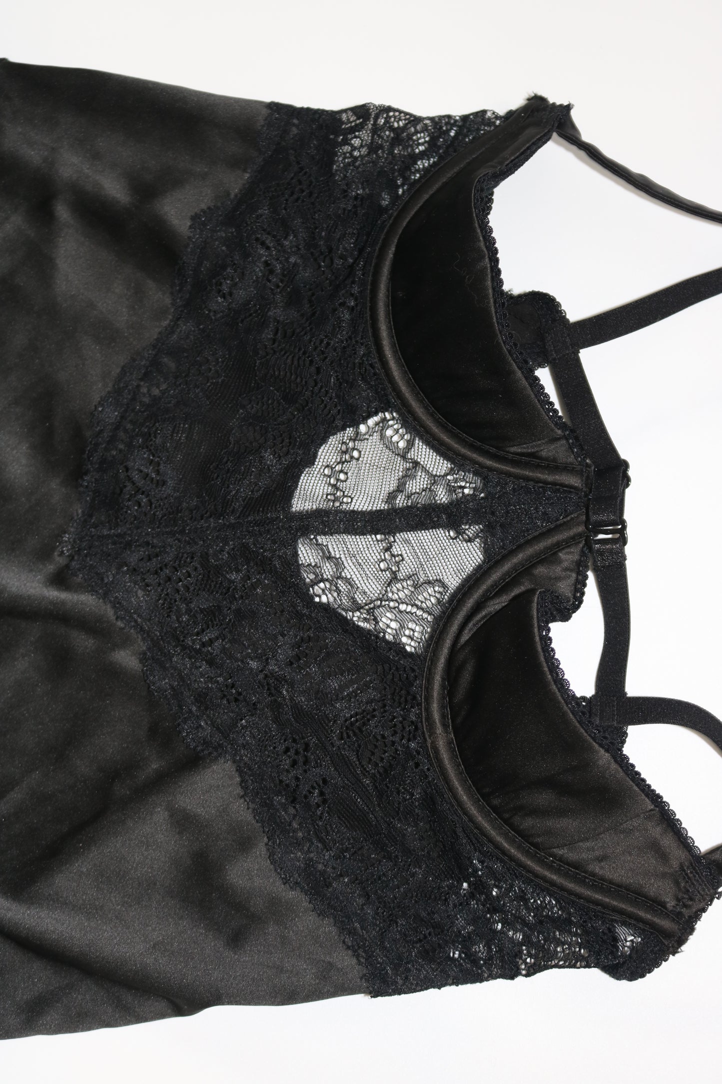 Fredricks Of Hollywood black nighty with sude splits