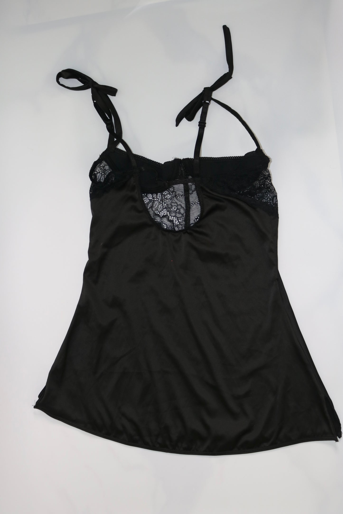 Fredricks Of Hollywood black nighty with sude splits