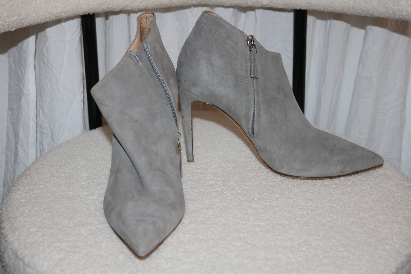 Ralph Lauren grey suede booties