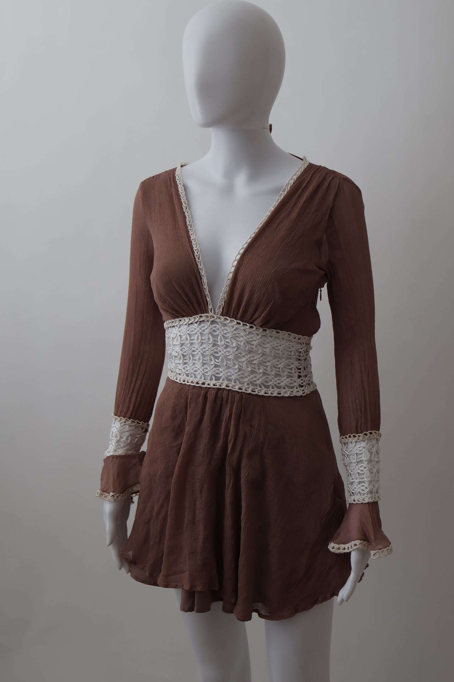 For love and lemon summer white and mauve dress