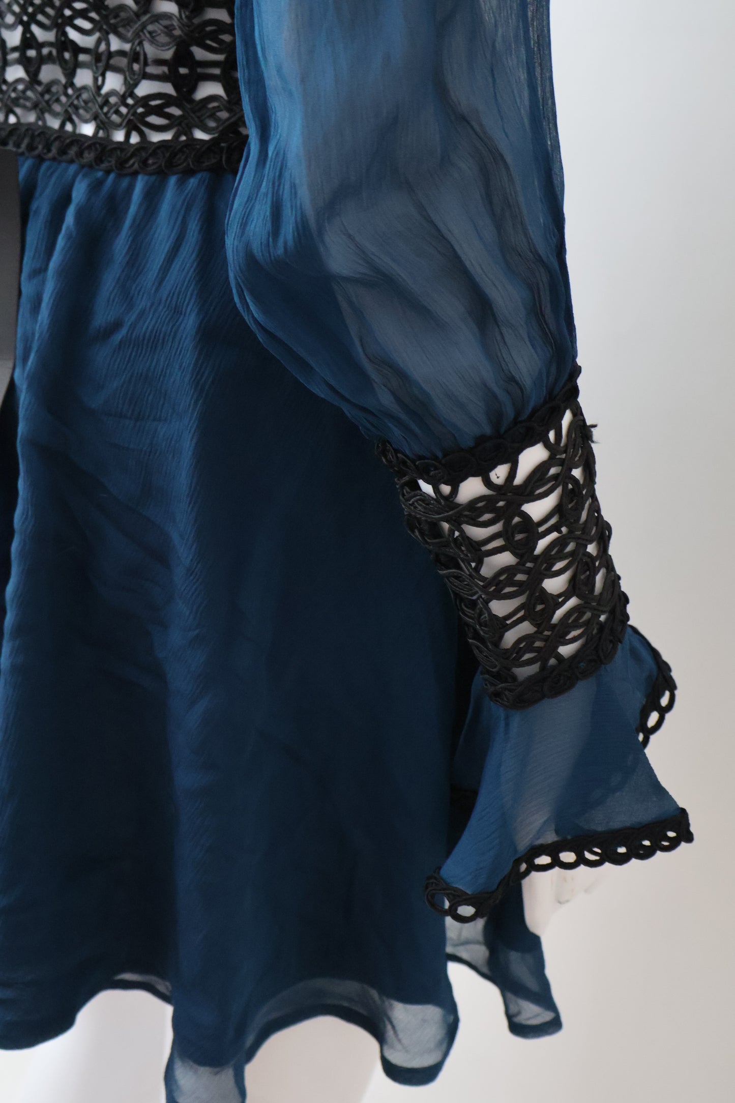For love and lemon blue & black dress