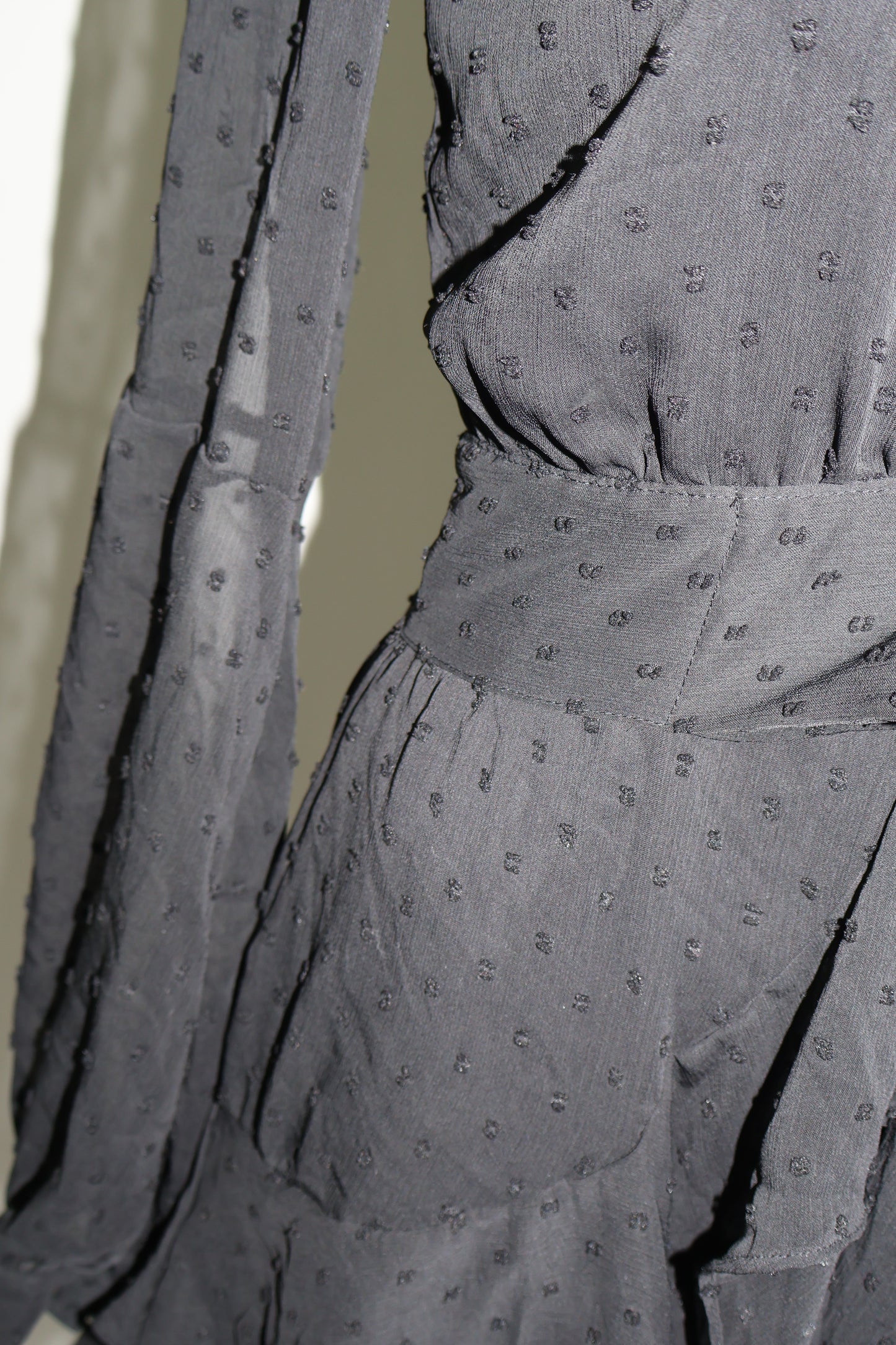 For love and lemons dotted black dress