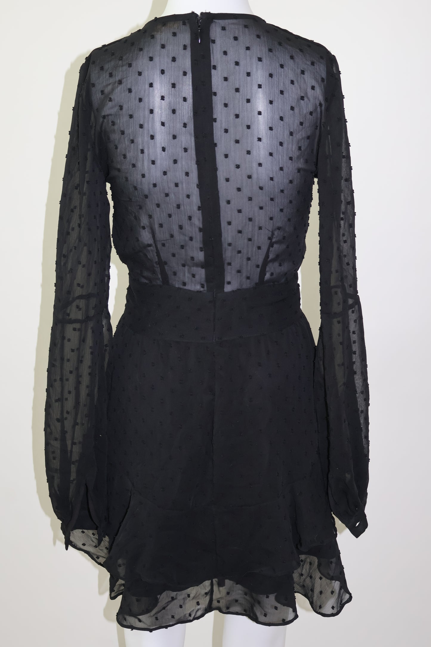 For love and lemons dotted black dress