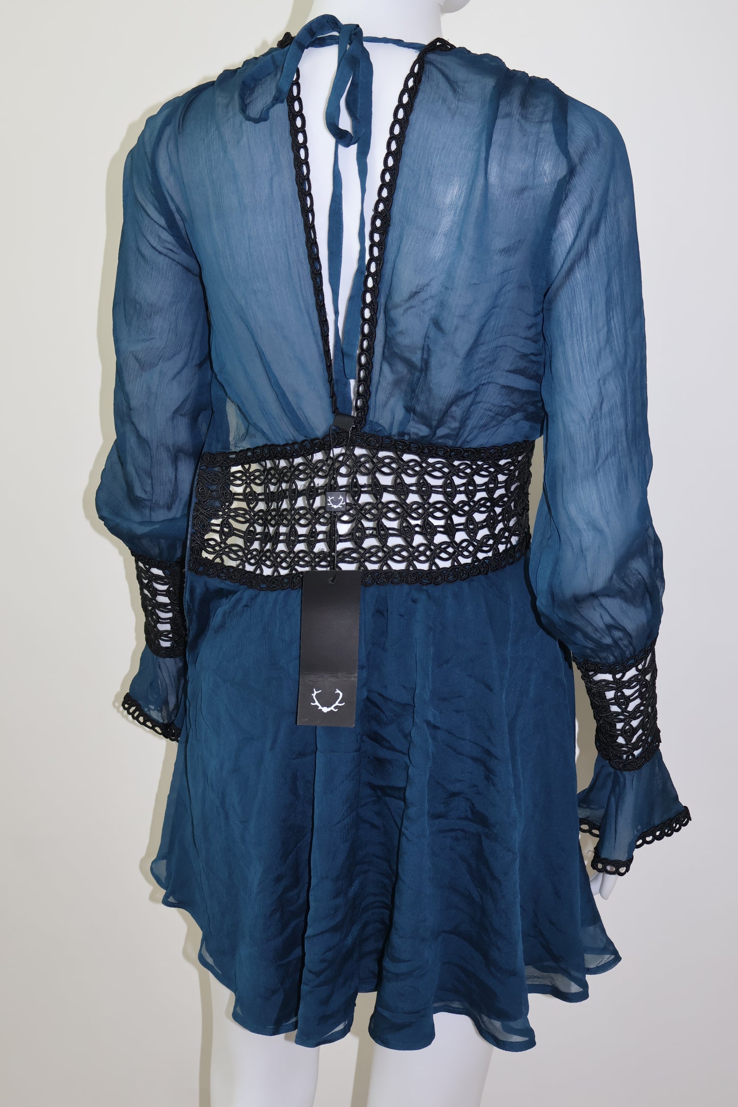 For love and lemon blue & black dress