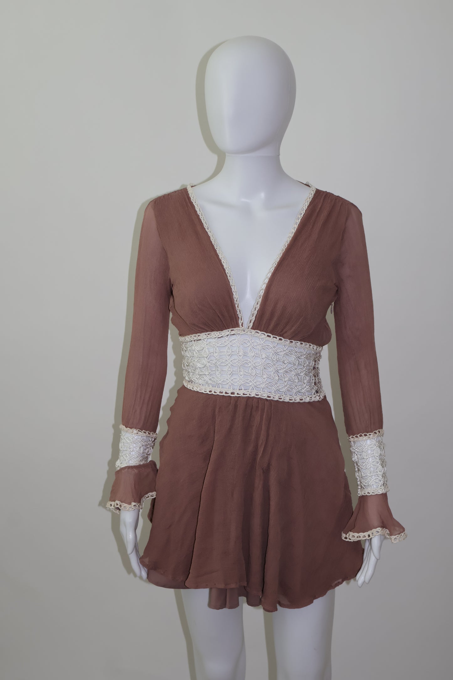 For love and lemon summer white and mauve dress