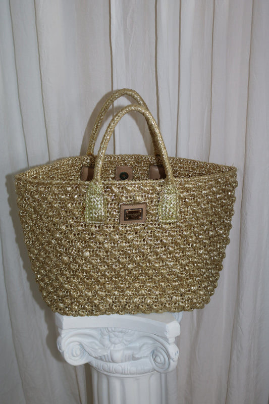 Dolce & Gabbana Raffia beach bag
