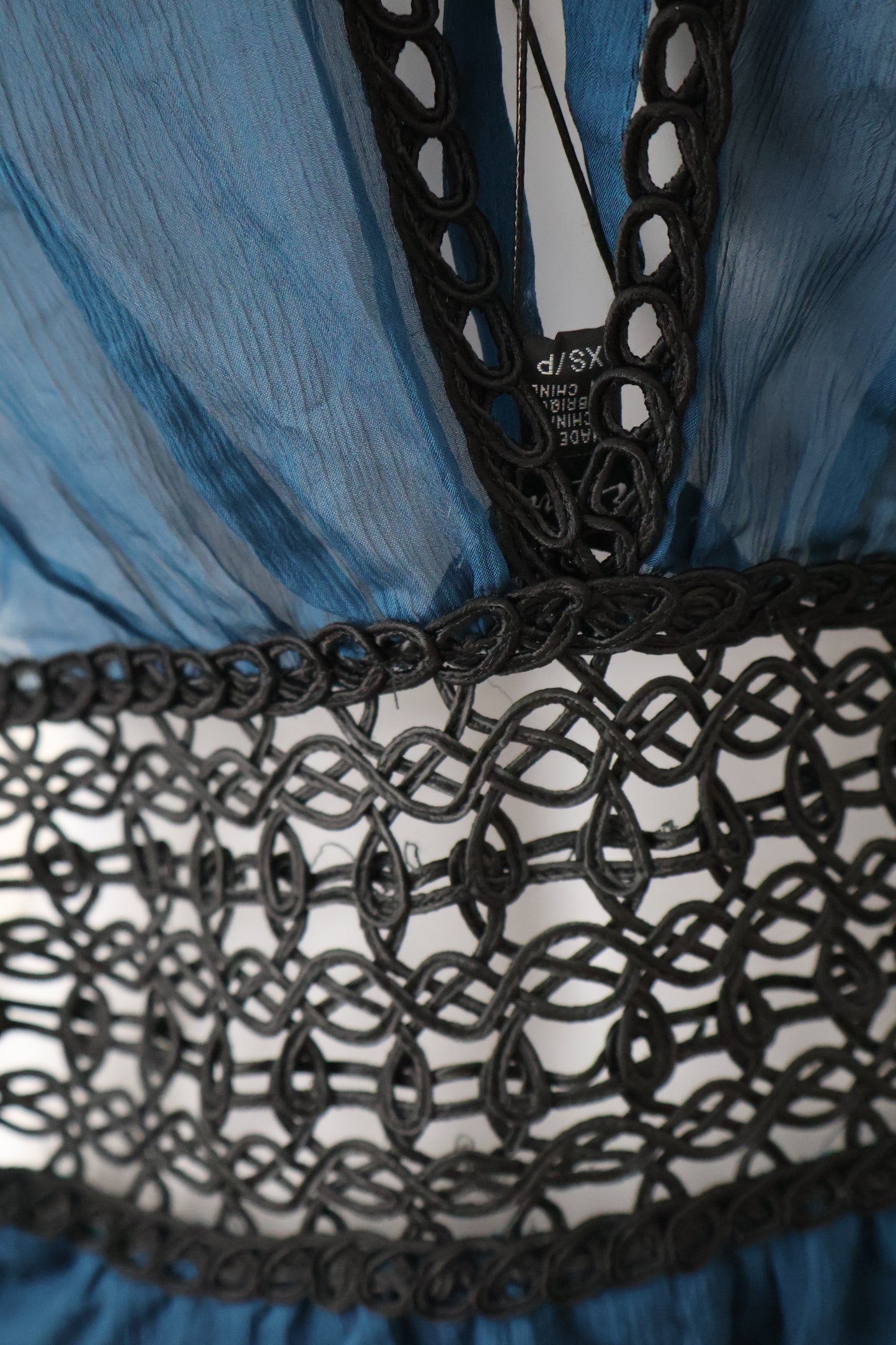 For love and lemon blue & black dress