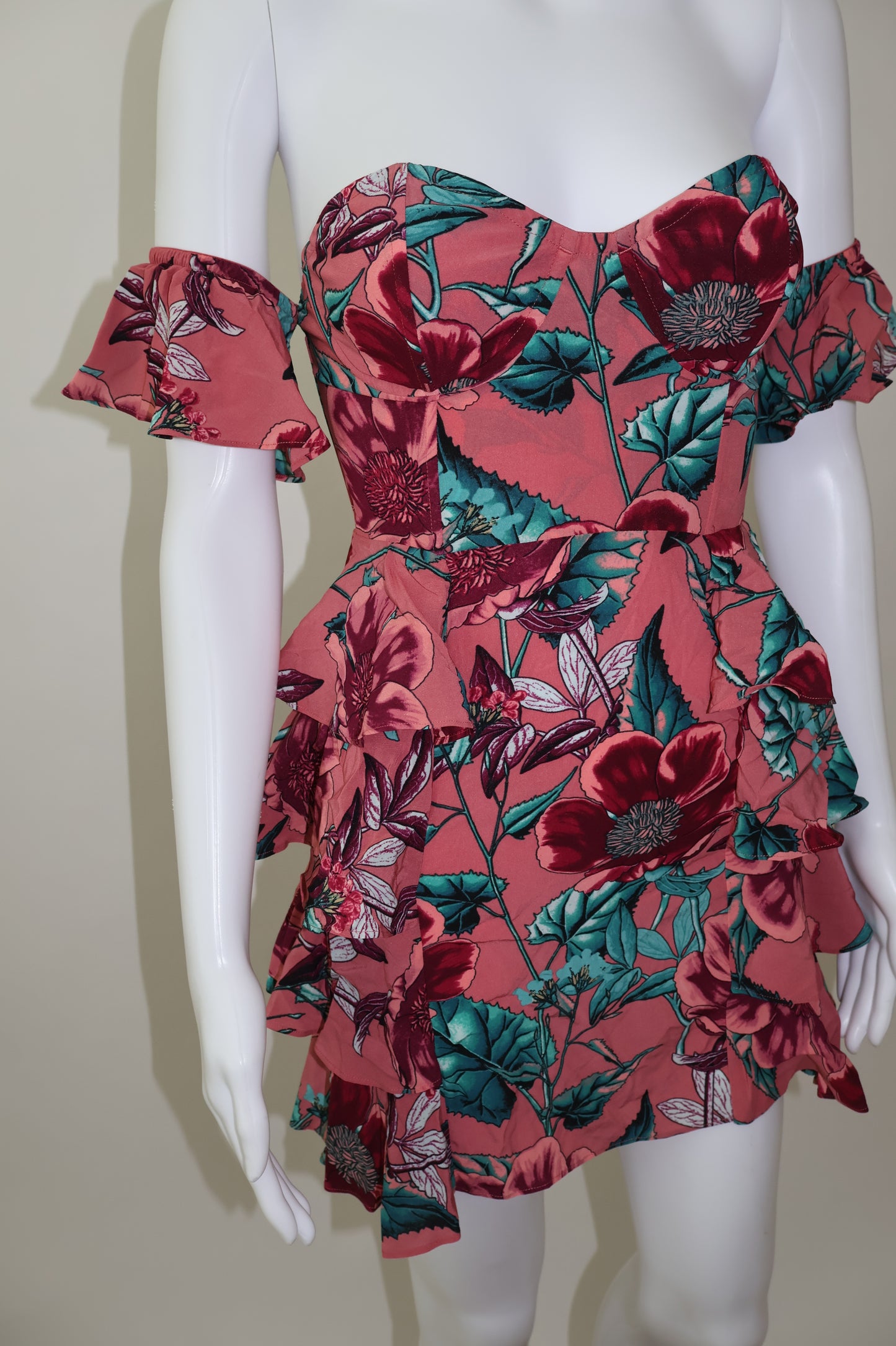 For love and lemons flower off shoulder dress
