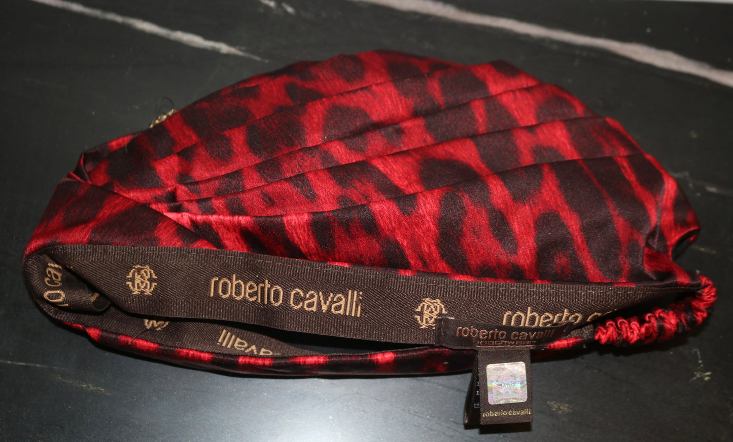 Roberto Cavalli Leopard Hat Red