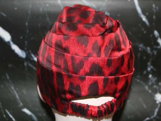 Roberto Cavalli Leopard Hat Red