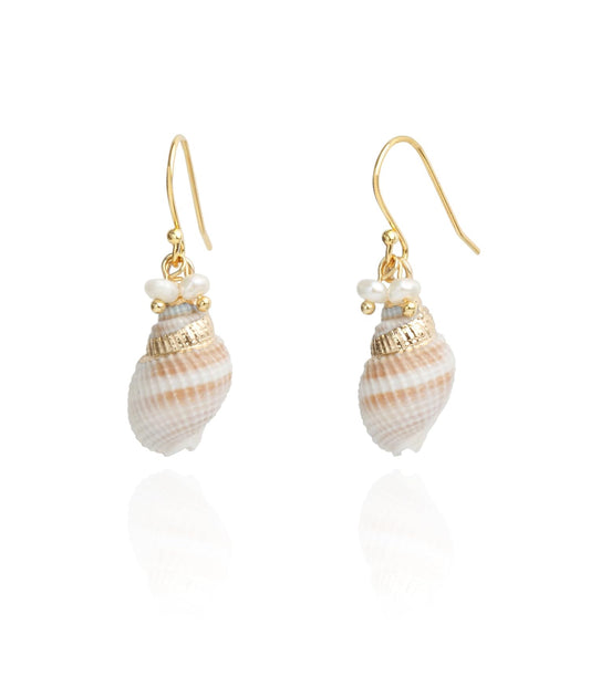 Santorini shell earrings
